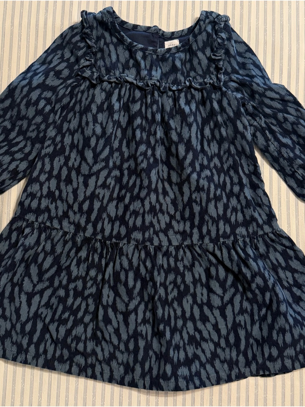 2 for$6✨Toddler GAP Factory Babygap Navy Ruffle Yoke Dress, Size 4